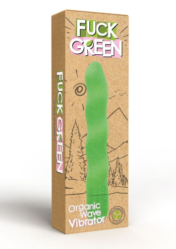 Fuck Green Organic Wave Vibrator - Вибратор, 18 см (зеленый)