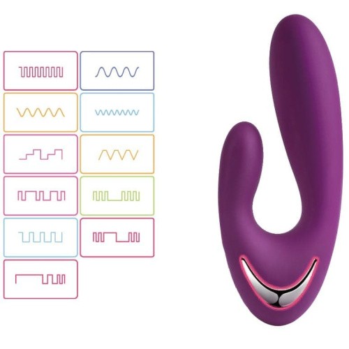 Svakom Vesper Strong Dual Motor Warming Vibrator - вибромассажер с подогревом, 14.8х4.2 см (фиолетовый)