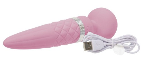 Pillow Talk Sultry Pink - вибромассажер с ротацией и подогревом, 21х2.8 см (розовый)