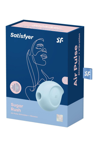 Satisfyer Sugar - Вакуумный клиторальный стимулятор, 8.3х7.3 см (голубой)