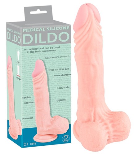 Orion - Medical Silicone Dildo - Фаллоимитатор на присоске, 16х3.8 см
