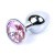 Boss Jewellery Silver Plug Rose - Анальна пробка, 7х2.7 см (рожевий) - купити в Києві, Україні