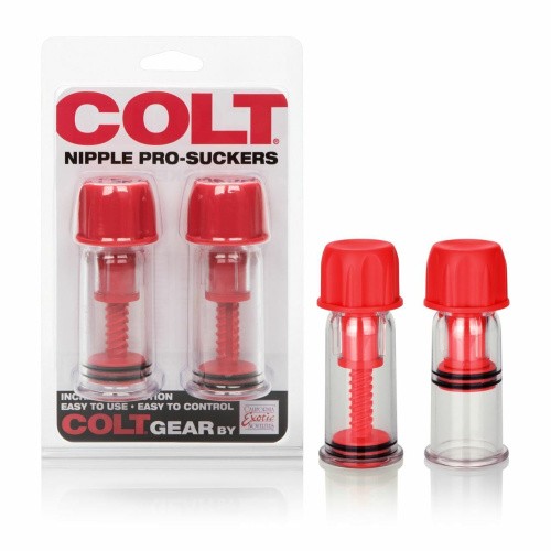 CalExotics COLT Nipple Pro-Suckers - Помпа для сосков, 10.3х3.8 см (красный)