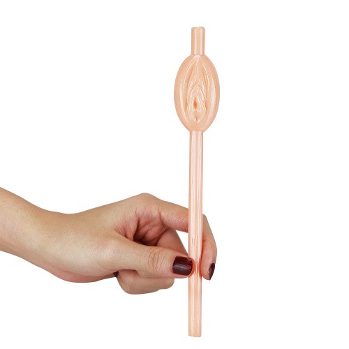 Original Pussy Straws Flesh - Трубочки для коктелей, 9 шт (телесный)