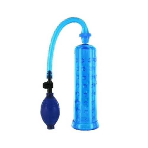 XLsucker Penis Pump - Вакуумная помпа для стойкой эрекции, 19х5 см (голубой)