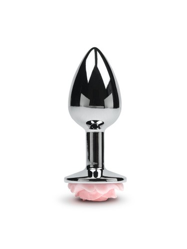 Пикантные Штучки Rose Small - маленькая анальная пробка с розой в основании, 6х3 см (розовый)