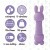 FeelzToys Mister Bunny - Мини-вибратор с двумя насадками, 13.5х3.5 см, (фиолетовый)