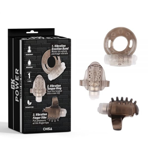 Chisa Teasers Ring Kit Grey - Набор насадок, 3 шт (серый)