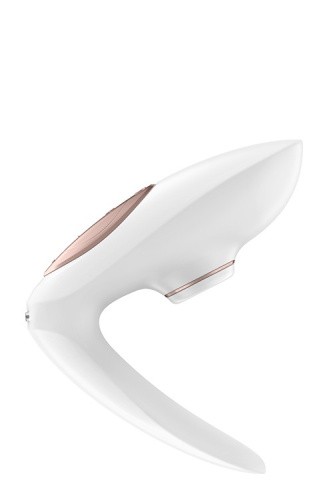 Satisfyer Pro 4 Couples - уникальный вибратор для пар с вакуумной стимуляцией, 7х2,5 см, (белый)
