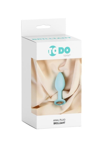 ToDo by Toyfa Brilliant - Анальная пробка с кристаллом, 8х3 см (мятный)