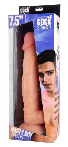 Raging Cockstars Nasty Boy Nick 7.5 Inch Realistic Dildo - реалистичный фаллоимитатор, 20,3х4,2 см