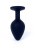 Boss Silikon Plug Jewellery Black Medium - Анальная пробка с кристаллом, 8х3.5 см (черный с розовым)