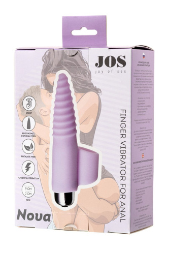 JOS Nova - Вибронасадка на палец, 6х2см (сиреневый)