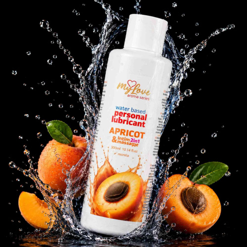 2в1 лубрикант и массажный гель - MyLove Aroma Series Intim&Massage Apricot, 300 мл