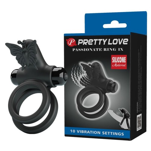 Pretty Love - Vibrating Dual Rings - Ерекційне вібро кільце, 3.2-3.8 см - купити в Києві, Україні