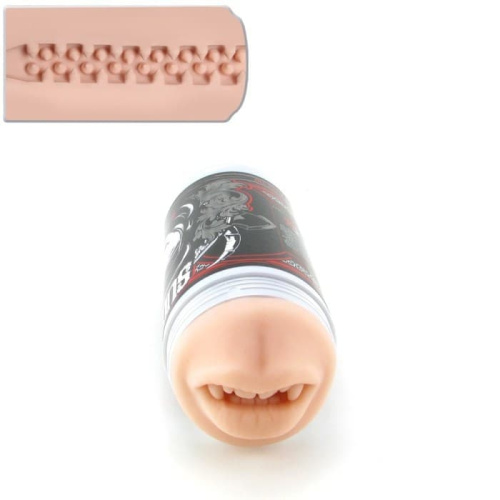 Flashlight Succu Dry - Мастурбатор рот вампира с клыками, 19,5х7 см