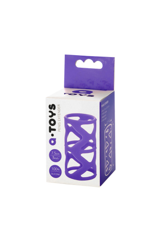 Toyfa A-Toys силиконовая рельефная насадка на член, 7.5х3.5 см (фиолетовый)