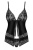 Obsessive 846-BAB-1 babydoll - коротенький бэби долл с кружевом, L/XL (чёрный) Obsessive 846-BAB-1 babydoll - коротенький бэби долл с кружевом, L/XL (чёрный)