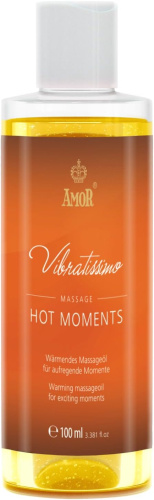 Amor Vibratissimo Hot Moments - Масажне масло с согревающим эффектом, 100 мл