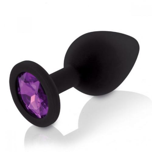 Rianne S: Booty Plug Set набір анальних пробок з кристалом, діаметр 2,7см, 3,5см, 4,1см (чорний) - купити в Києві, Україні