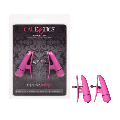 CalExotics Nipplettes - Виброзажимы для сосков, 7х2 см (розовый)