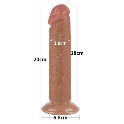 Фаллоимитатор Sliding-Skin Dual Layer Dong 8", 20 см