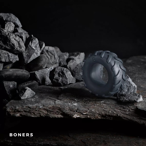 Boners Tire Cock Ring - Ерекційне кільце, 5,5 см (сірий) - купити в Києві, Україні