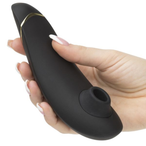 Womanizer Premium - Впечатляющий вакуумный стимулятор клитора, 15.5х5 см (чёрный)