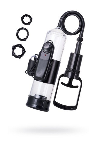 Toyfa A-Toys - Помпа для члена с вибрацией, 22.8х5.6 см