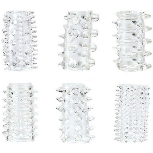 Toy Joy Stretchy penis Sleeves Set - Набір насадок на пеніс, 4х1.5 см (прозорі) - купити в Києві, Україні