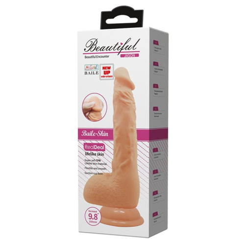 Реалистичный вибратор Baile Beautiful Encounter Jason Vibrator, 25 см