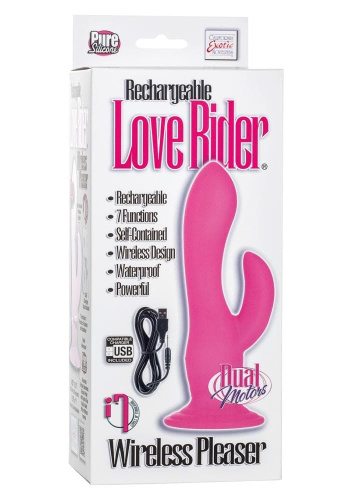 California Exotic Novelties Rechargeable Wireless Pleaser Pink - Вибратор с присоской, 10.8х3.8 см