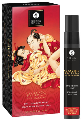 Спрей для усиления слюноотделения Shunga Waves of Pleasure Strawberry Sparkling Wine, 20 мл