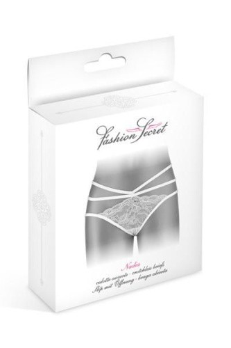 Fashion Secret Nadia White - трусики с открытой попкой, S-L (белые)
