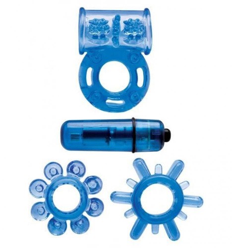 Topco Sales Climax Kit Neon Blue - набор эрекционных колец, (синий)