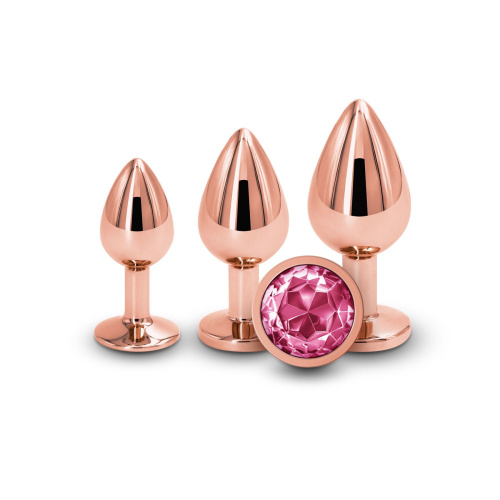 Набор анальных пробок NS Novelties Rear Assets - Trainer Kit - Rose Gold