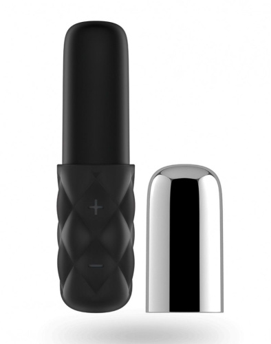 Satisfyer Mini Sparkling Darling (Lovely Honey) - мощный мини-вибратор (черный с серебром)