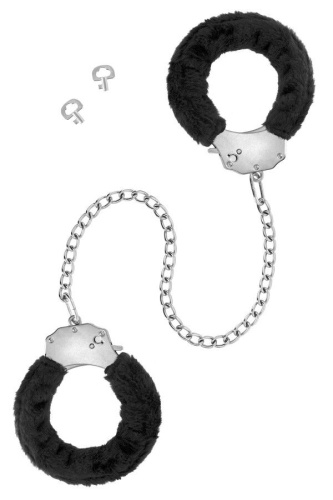 Фиксаторы для ног Fetish Tentation Enjoy Pain Adjustable Metal And Fur Ankle Cuffs