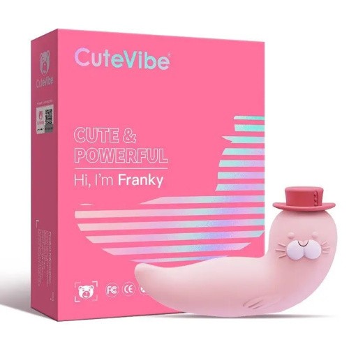 CuteVibe Franky - Симулятор орального секса с вибрацией, 10.5х1.2 см (розовый)