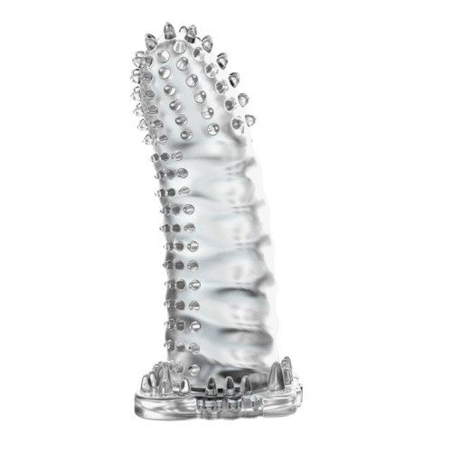 Baile Brave Man Penis Sleeve Crystal - Насадка на член, 14 см (прозрачный)