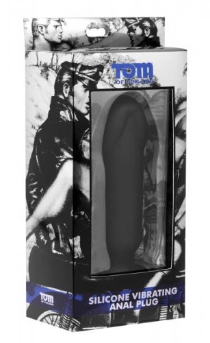 Tom of Finland Silicone Vibrating Anal Plug - Вібропробка, 15,2х3,8 см (чорний) - купити в Києві, Україні