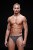 Baci Microfiber Thong - Мужские трусы черно-белый, S/M