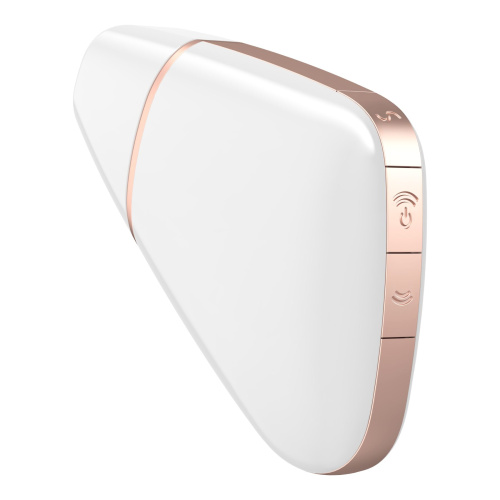 Satisfyer Love Triangle - Вакуумний кліторальний стимулятор з вібрацією, 14.5х5.6 см (білий) - купити в Києві, Україні