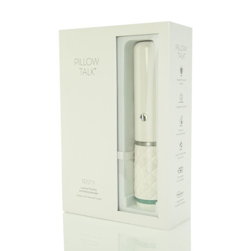 Pillow Talk Feisty Thrusting Vibrator Teal - Роскошный вибратор-пульсатор с присоской, 12.5х3.4 см. (голубой)
