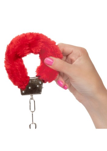 CalExotics Furry Cuffs - Наручники (красные)