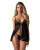 Сорочка беби-долл Obsessive Blomentis babydoll & thong, XS/S Сорочка беби-долл Obsessive Blomentis babydoll & thong, XS/S