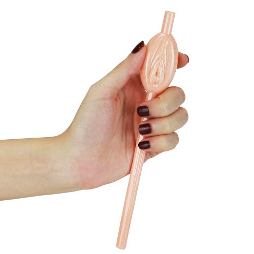 Original Pussy Straws Flesh - Трубочки для коктелей, 9 шт (телесный)