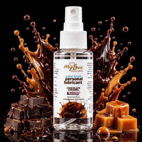 2в1 лубрикант и массажный гель - MyLove Aroma Series Intim&Massage Chocolate Caramel, 50 мл