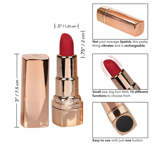 CalExotics Hide & Play Lipstick Recharge вібратор у формі помади (червоний) - купити в Києві, Україні