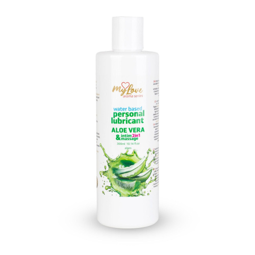 2в1 лубрикант и массажный гель - MyLove Aroma Series Intim&Massage Aloe Vera, 300 мл